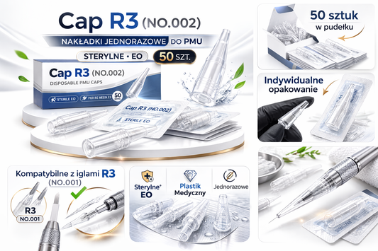 Cap R3 (NO.002) - Nakładki Jednorazowe do PMU 50szt