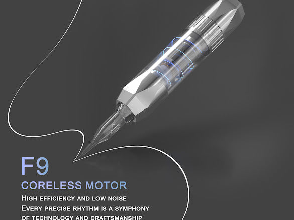 F9 Wireless PMU Tattoo Pen - Maszynka Bezprzewodowa (Shiny Silver)