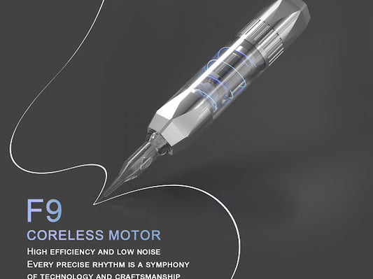 F9 Wireless PMU Tattoo Pen - Maszynka Bezprzewodowa (Shiny Silver)
