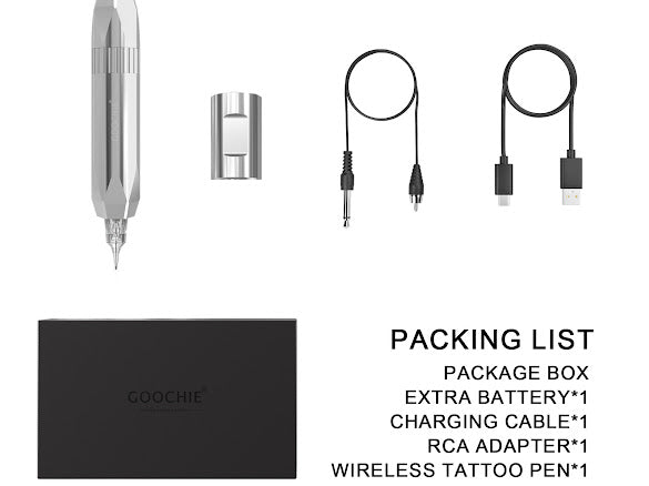 F9 Wireless PMU Tattoo Pen - Maszynka Bezprzewodowa (Shiny Silver)