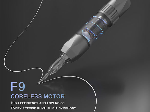 F9 Wireless PMU Tattoo Pen - Maszynka Bezprzewodowa (Matte Silver)