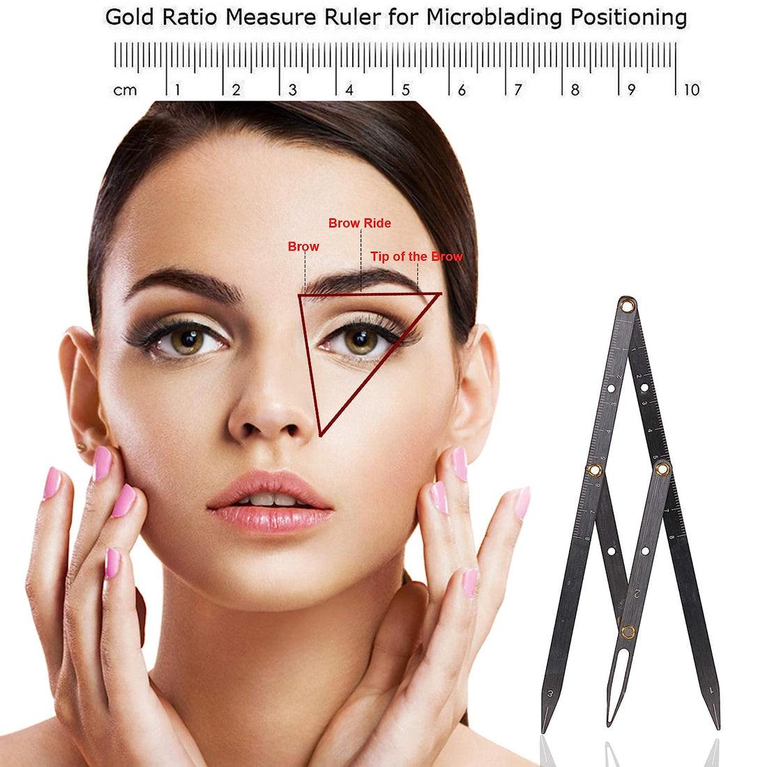 Goochie Golden Ratio Ruler For PMU - Professional Eyebrow Shape Ruler